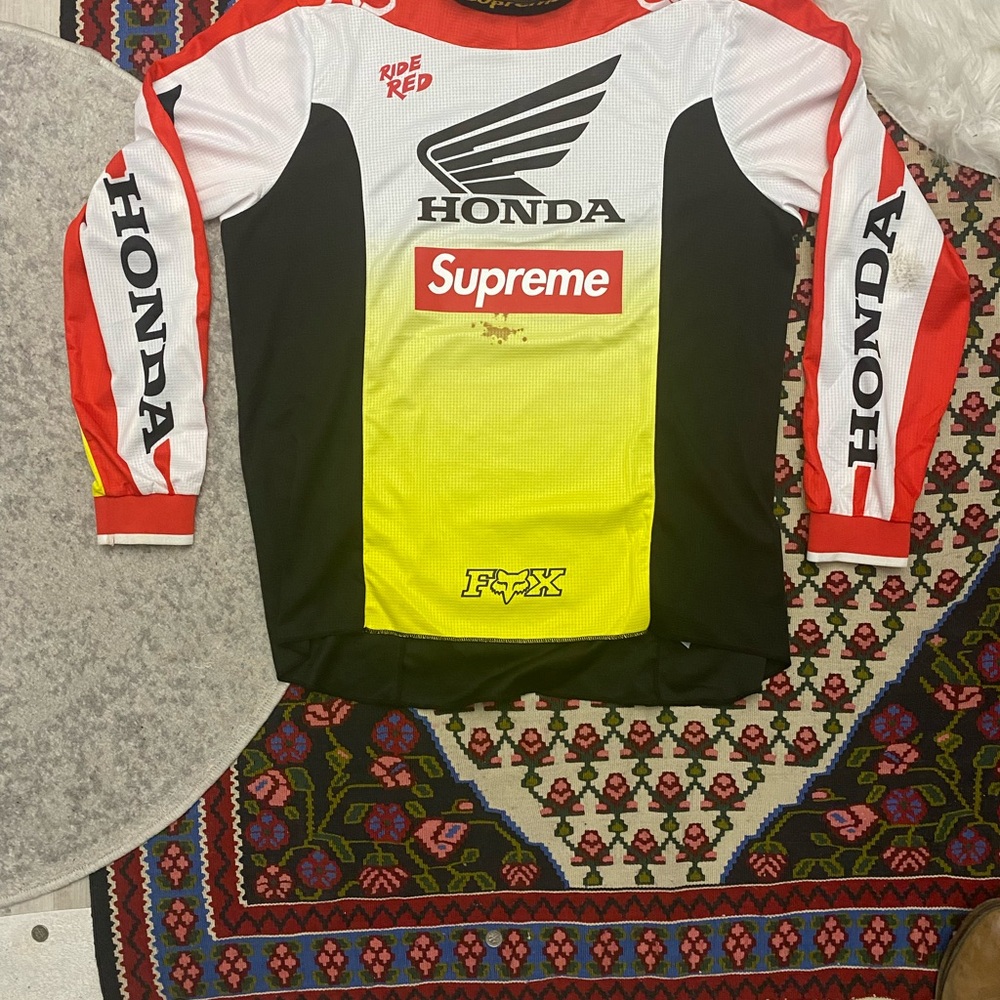 Supreme x Honda x Fox Red and Yellow Dirtbike Jersey